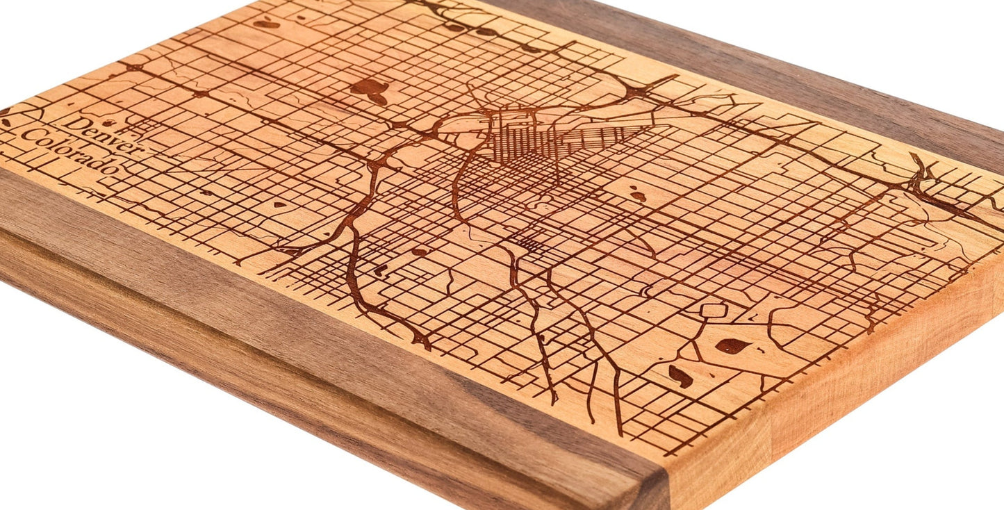 Denver, CO Cherry Cutting Board (9x12)